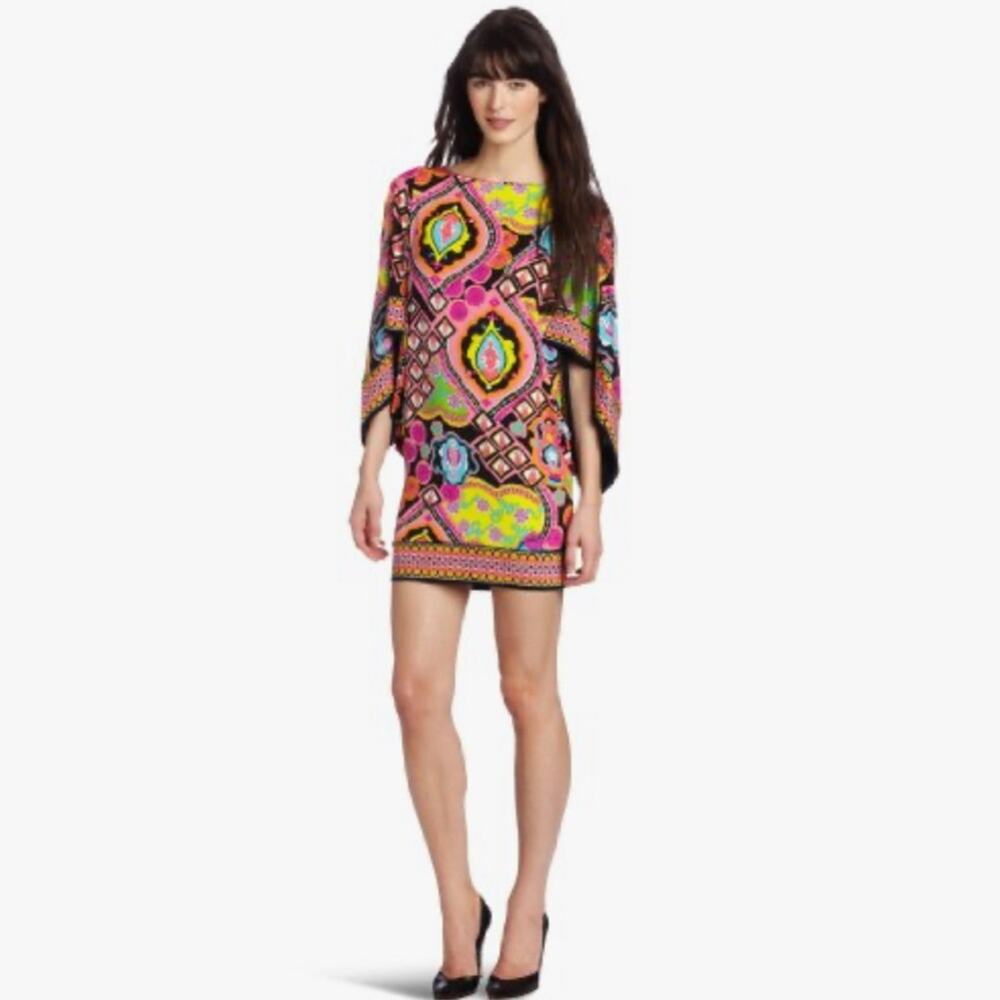 Trina Turk Women's Markesh Express Tunic Colorful Geometric dress/coveup medium